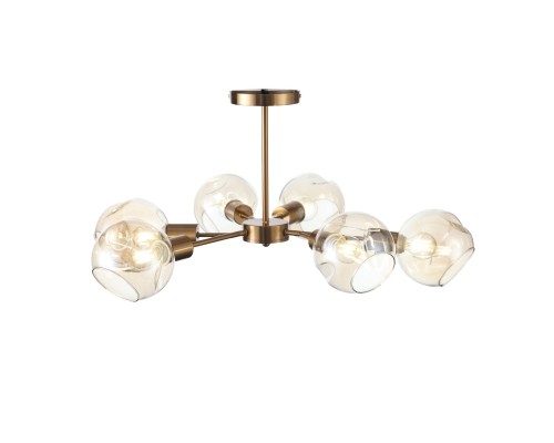 Уценка SLE155302-06 Светильник потолочный Античная медь/Янтарный E14 6*60W GENTORE