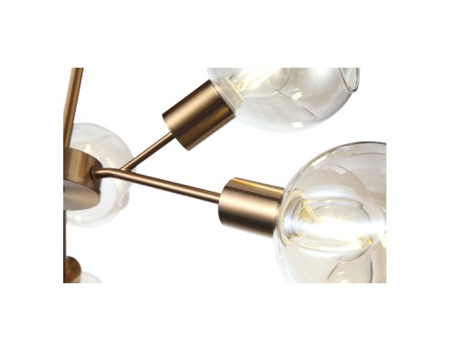 Уценка SLE155302-06 Светильник потолочный Античная медь/Янтарный E14 6*60W GENTORE