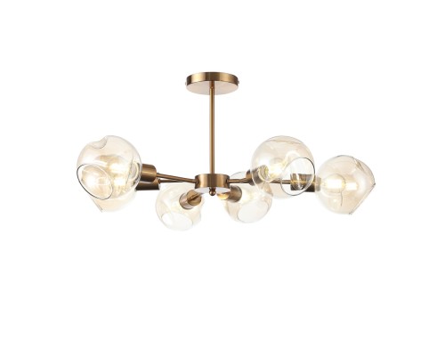 Уценка SLE155302-06 Светильник потолочный Античная медь/Янтарный E14 6*60W GENTORE