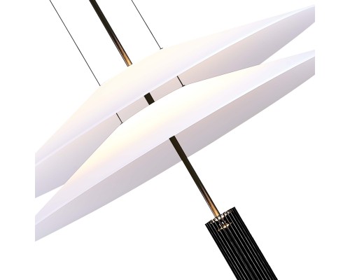 Люстра подвесная ST-Luce Черный/Белый LED 1*15W 3000K ИСОЛА