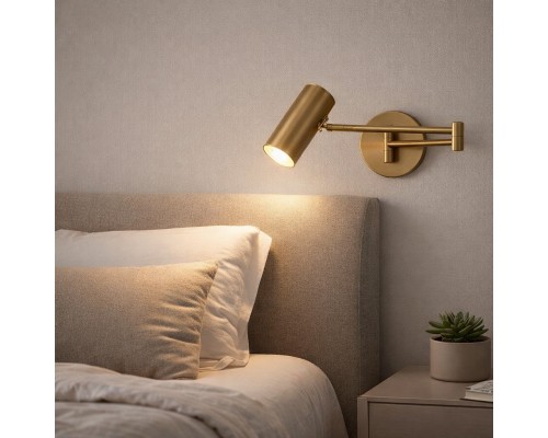 SLE201021-01 Светильник настенный Латунь/Латунь GU10 LED 1*5W 4000K ЗУМ