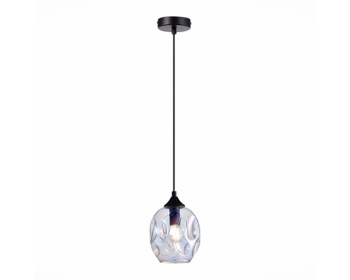Подвес ST-Luce Черный/Радужный E14 1*40W ДЕЗИ