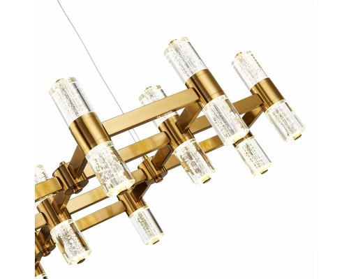 Люстра подвесная ST-Luce Латунь/Прозрачный LED 26*2,5W 4000K ГЕМИНА