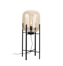 Торшер ST-Luce Черный/Коньячный E27 1*40W (из 2-х коробок) БУРАСКА