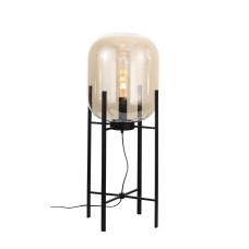 Торшер ST-Luce Черный/Коньячный E27 1*40W (из 2-х коробок) БУРАСКА