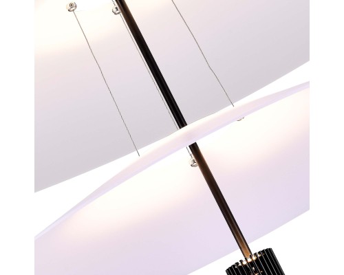 Люстра подвесная ST-Luce Черный/Белый LED 1*15W 3000K ИСОЛА