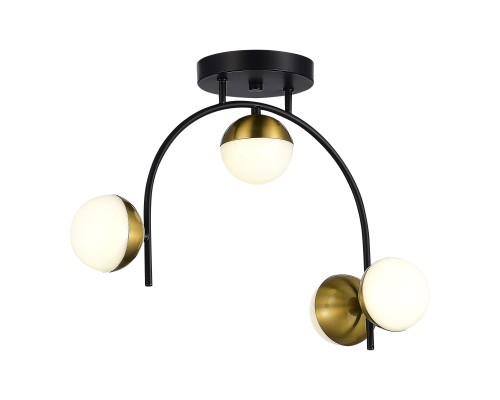 SLE6500-402-04 Светильник потолочный Черный,Золотистый/Белый LED 4*8W 4000K AARNIO