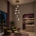 Светильник подвесной ST-Luce Золотистый/Молочно-Белый,Прозрачно-Дымчатый LED 1*42W ОДИ