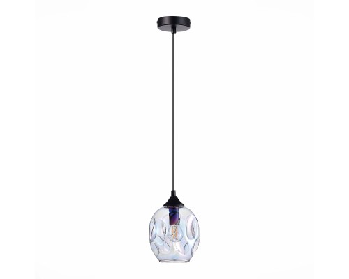 Подвес ST-Luce Черный/Радужный E14 1*40W ДЕЗИ