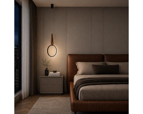Светильник подвесной ST-Luce Черный/Черный, Терракотовый LED 1*12W 4000K ШЕЙП