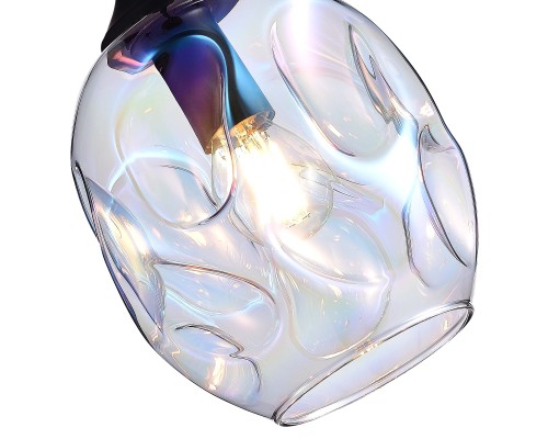 Подвес ST-Luce Черный/Радужный E14 1*40W ДЕЗИ