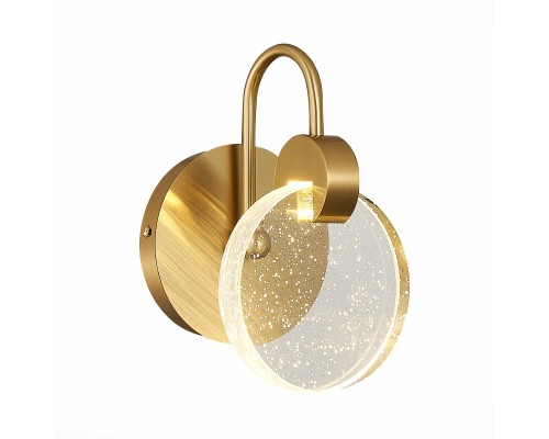 SL6104.201.01 Бра ST-Luce Золотистый/Прозрачный,С пузырьками воздуха LED 1*3W 3000K MONTECELIO