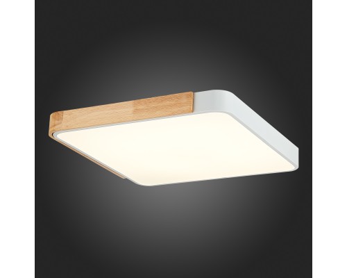 SLE201252-01 Светильник потолочный Белый, Светлое дерево/Белый LED 1*42W 3000K/4000K/6000K FESTA