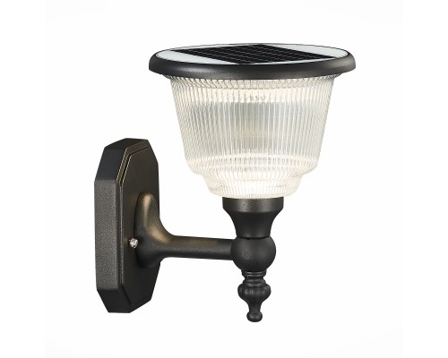SL9502.401.01 Светильник уличный настенный ST-Luce Черный/Черный, Прозрачный LED 1*2W 3000-6000K SOLARIS