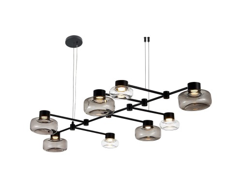 Светильник подвесной ST-Luce Черный/Дымчатый, Прозрачный LED 8*3W 3000K ВАЛЛО