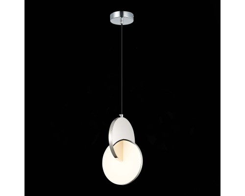 SL6107.113.01 Светильник подвесной ST-Luce Хром/Белый Хром LED 1*12W 3000K Eclisse