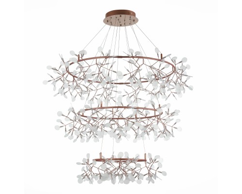 Люстра подвесная ST-Luce Медный/Белый LED 486*0,5W 3500K  (из 3-х коробок) РАФИНА