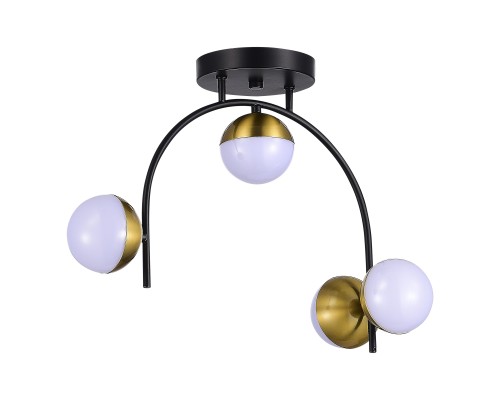 SLE6500-402-04 Светильник потолочный Черный,Золотистый/Белый LED 4*8W 4000K AARNIO