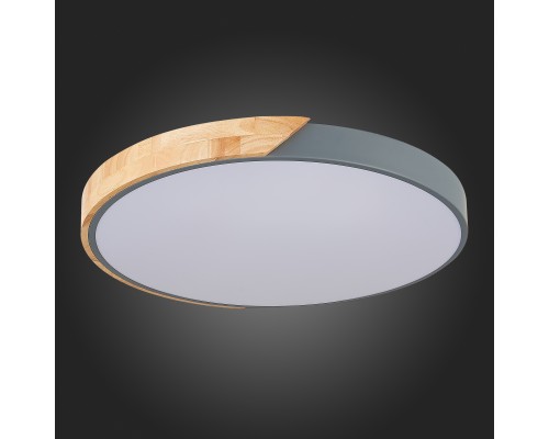 SLE200972-01 Светильник потолочный Серый, Светлое дерево/Белый LED 1*45W 3000K/4000K/6000K FESTA