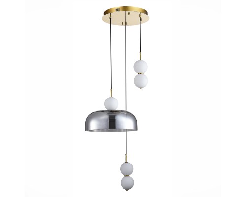 Светильник подвесной ST-Luce Золотистый/Молочно-Белый,Прозрачно-Дымчатый LED 1*21W ОДИ