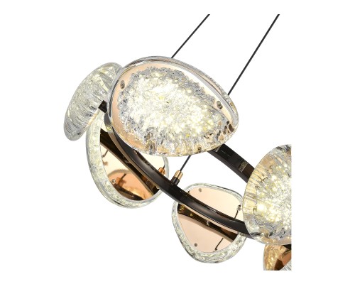 SL6018.203.48 Светильник подвесной ST-Luce черный/ золотистый / прозрачный LED 1*48W 4000K ENIGMA