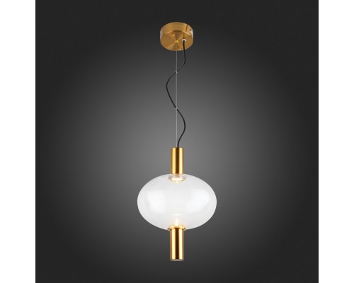 SL1582.303.01 Светильник подвесной ST-Luce Бронзовый/Прозрачный LED 1*7W 2700K ALLENORE