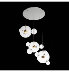 SL1133.203.03 Светильник подвесной ST-Luce Белый,Латунь/Прозрачный LED 3*14W 3000K  (из 4-х коробок) BOPONE