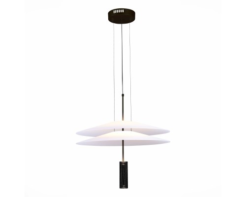 Люстра подвесная ST-Luce Черный/Белый LED 1*15W 3000K ИСОЛА