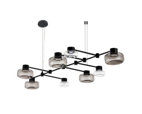 Светильник подвесной ST-Luce Черный/Дымчатый, Прозрачный LED 8*3W 3000K ВАЛЛО