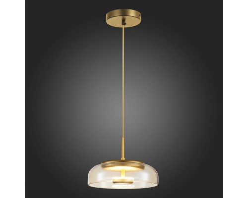 SL6002.203.01 Подвес ST-Luce Золотистый/Янтарный LED 1*7W 4000K LAZIO