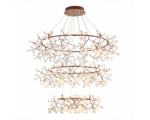 Люстра подвесная ST-Luce Медный/Белый LED 486*0,5W 3500K  (из 3-х коробок) РАФИНА