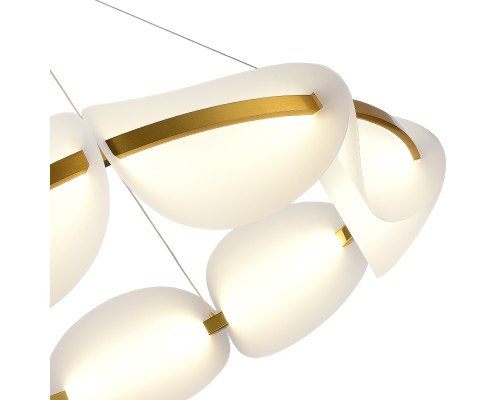 SL1304.203.56 Люстра подвесная ST-Luce Золотистый/Белый LED 1*56W 3000K ETOILE