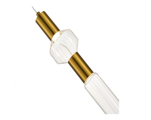 SL6117.203.02 Светильник подвесной ST-Luce Латунь/Золотой, Прозрачный LED 2*3W 3000K TACCHE