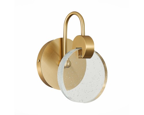 SL6104.201.01 Бра ST-Luce Золотистый/Прозрачный,С пузырьками воздуха LED 1*3W 3000K MONTECELIO