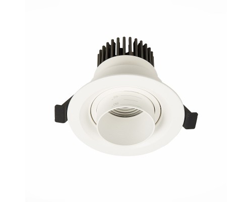 ST701.538.07 Св-к встр. Zoom Белый LED 1*7W 3000K 560Lm Ra 15°-60° IP20 D90xH65 170-240V Встраиваемые светильники