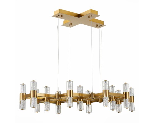 Люстра подвесная ST-Luce Латунь/Прозрачный LED 26*2,5W 4000K ГЕМИНА