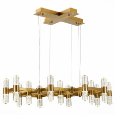 Люстра подвесная ST-Luce Латунь/Прозрачный LED 26*2,5W 4000K ГЕМИНА