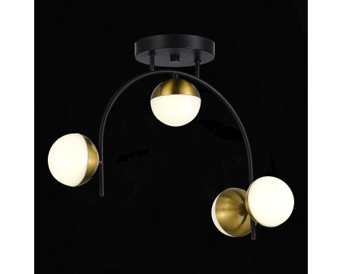 SLE6500-402-04 Светильник потолочный Черный,Золотистый/Белый LED 4*8W 4000K AARNIO