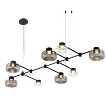 Светильник подвесной ST-Luce Черный/Дымчатый, Прозрачный LED 8*3W 3000K ВАЛЛО