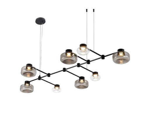 Светильник подвесной ST-Luce Черный/Дымчатый, Прозрачный LED 8*3W 3000K ВАЛЛО