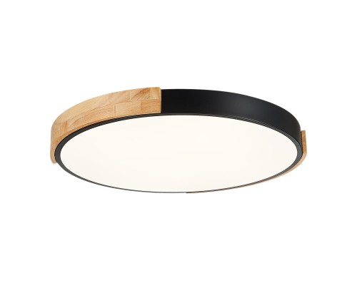 SLE201342-01 Светильник потолочный Черный, Светлое дерево/Белый LED 1*40W 3000K/4000K/6000K DELIA