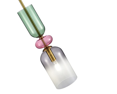 SL2000.203.01 Подвес ST-Luce Золотистый/Дымчатый E14 1*40W ДЖЕА