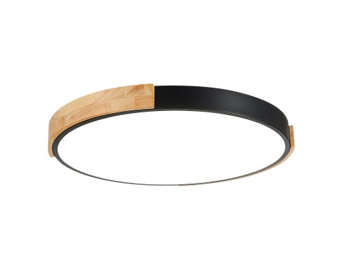SLE201342-01 Светильник потолочный Черный, Светлое дерево/Белый LED 1*40W 3000K/4000K/6000K DELIA