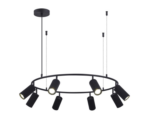 SL1213.403.08 Светильник подвесной ST-Luce Черный/Черный GU10 8*5W 4000K КЕНДО