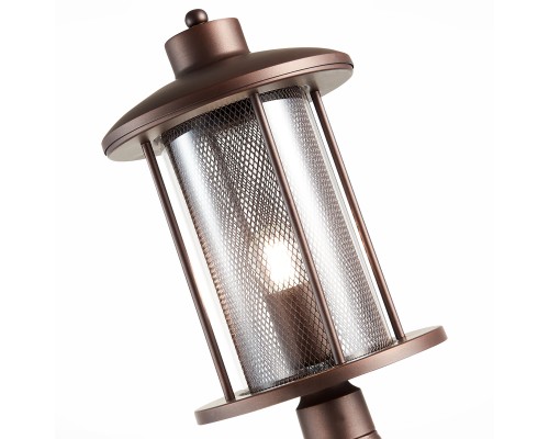 SL080.415.01 Светильник уличный наземный ST-Luce Темный кофе/Прозрачный, Темный кофе E27 1*60W LASTERO