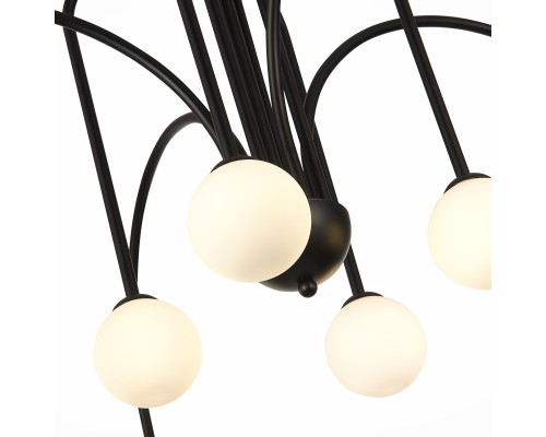 SL1204.402.08 Люстра подвесная ST-Luce Черный/Белый G9 8*5W ДЖИНЕТО