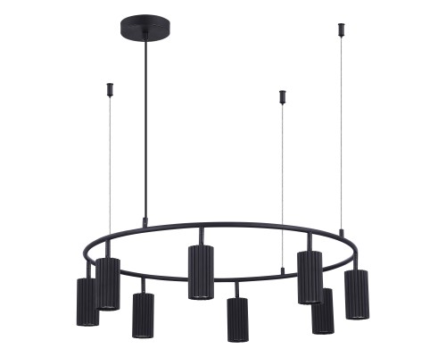 SL1213.403.08 Светильник подвесной ST-Luce Черный/Черный GU10 8*5W 4000K КЕНДО