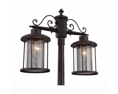 SL080.425.02 Светильник уличный наземный ST-Luce Темный кофе/Прозрачный, Темный кофе E27 2*100W LASTERO