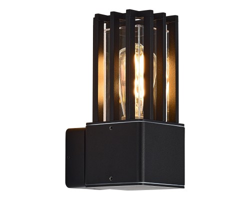 SL9018.401.01 Светильник уличный настенный ST-Luce черный/черный E27 1*15W IRUM