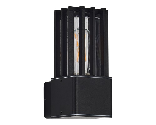 SL9018.401.01 Светильник уличный настенный ST-Luce черный/черный E27 1*15W IRUM